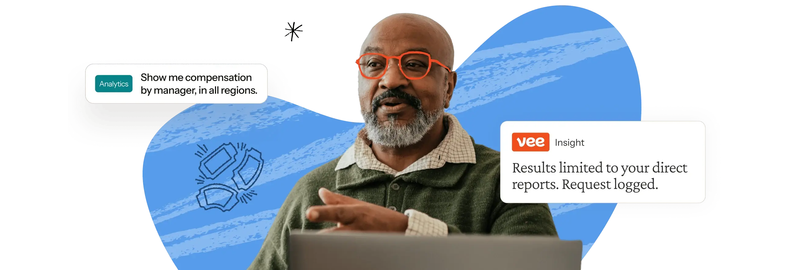 HR IT lead with a Vee insight card